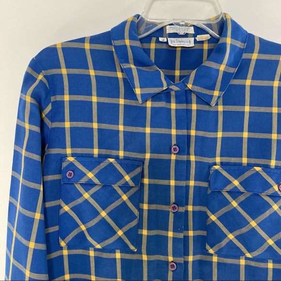 Vintage 50s Levi’s Levi Strauss & Co Window Pane Western Button Up Shirt Blouse - Picture 9 of 11